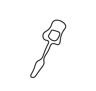 Siyah çizgili vektör peynir bıçağı. Beyaz izole edilmiş arka plan çiziminde karalama tarzında basit yemek ve pişirme çizimi. Sosyal ağlar, web, reklamcılık, pankartlar, menüler, tarifler için tasarım.