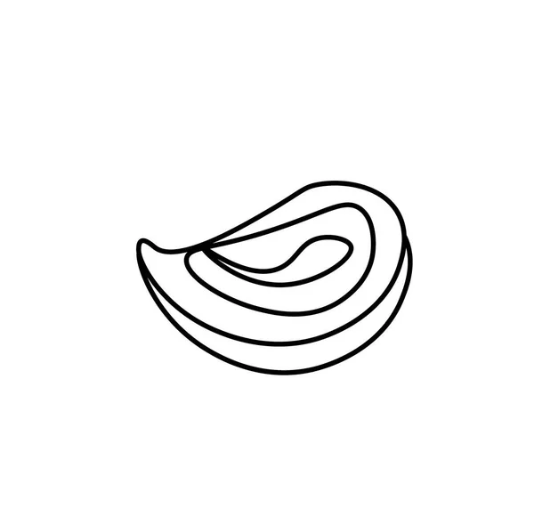 Векторный Кусок Стейка Черной Line Simple Пищевой Кулинарной Иллюстрации Стиле — стоковый вектор