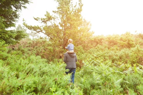 Happy Family Sunset Mother Daughter Having Fun Playing Nature Child — Stock Photo, Image