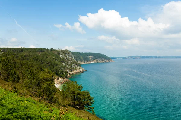 Meerblick Natur Hintergrund Mit Niemandem Morgat Halbinsel Crozon Bretagne Frankreich — Stockfoto