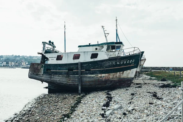 Relitti Pescherecci Cimitero Delle Navi Camaret Sur Mer Finistere Bretagna — Foto Stock