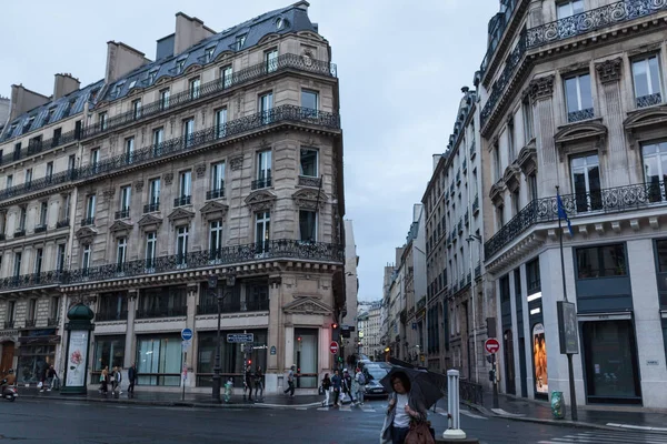Париж Франція Червня 2018 Перегляд Вулиць Парижа Традиційної Французької Фасадів — стокове фото