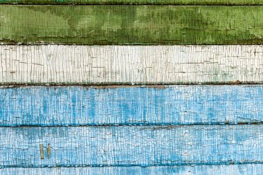 Derma eski boyalı yatay ahşap tahta çatlamak ve çizikler arka plan ile