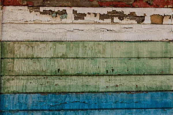 Viejo pintado colorfull horizontal madera tablón fondo —  Fotos de Stock