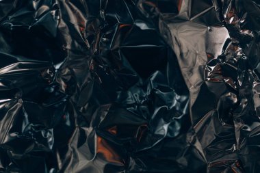 Tam kare buruşuk gümüş alüminyum folyo bir parça almak