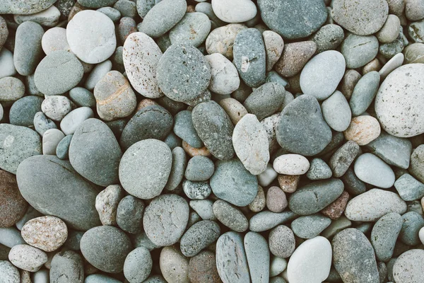 Abstract background with dry round peeble stones. Sea stone close up — Stock Photo, Image