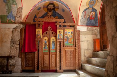 Georgia, Martvili 01 Eylül 2018 Manastırı olan Gürcü bir manastır kompleksi. Martvili-Chkondidi Katedrali