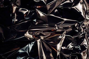 Tam kare buruşuk gümüş alüminyum folyo bir parça almak