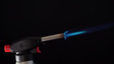 Alev gazı brülör koyu arka plan Diy araçları 
