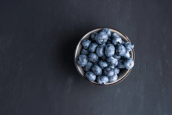 Blueberry antioxidant organic superfood in a bowl concept for healthy eating and nutrition — Stock Photo, Image