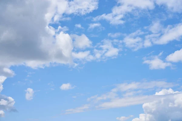 Nuvola Blu Cielo Gonfio Soffice Bianco Nuvole Cielo Natura Sfondo — Foto Stock