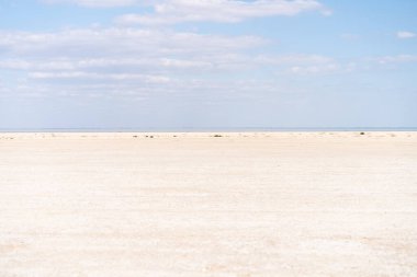 Kuru deniz sonsuz kum güzel bulutlar güzel manzara halkaları. Azove Denizi