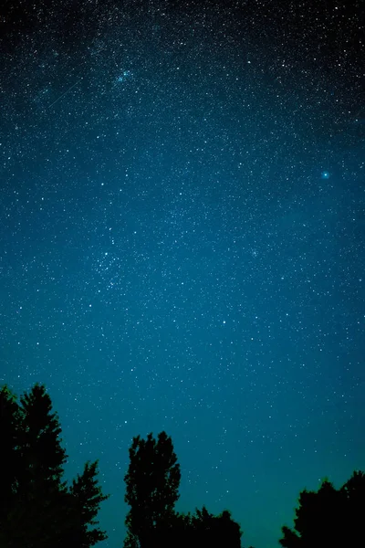 Noche Estrellas Galaxia Estrellas Polvo Espacial Universo Fotografía Larga Exposición — Foto de Stock