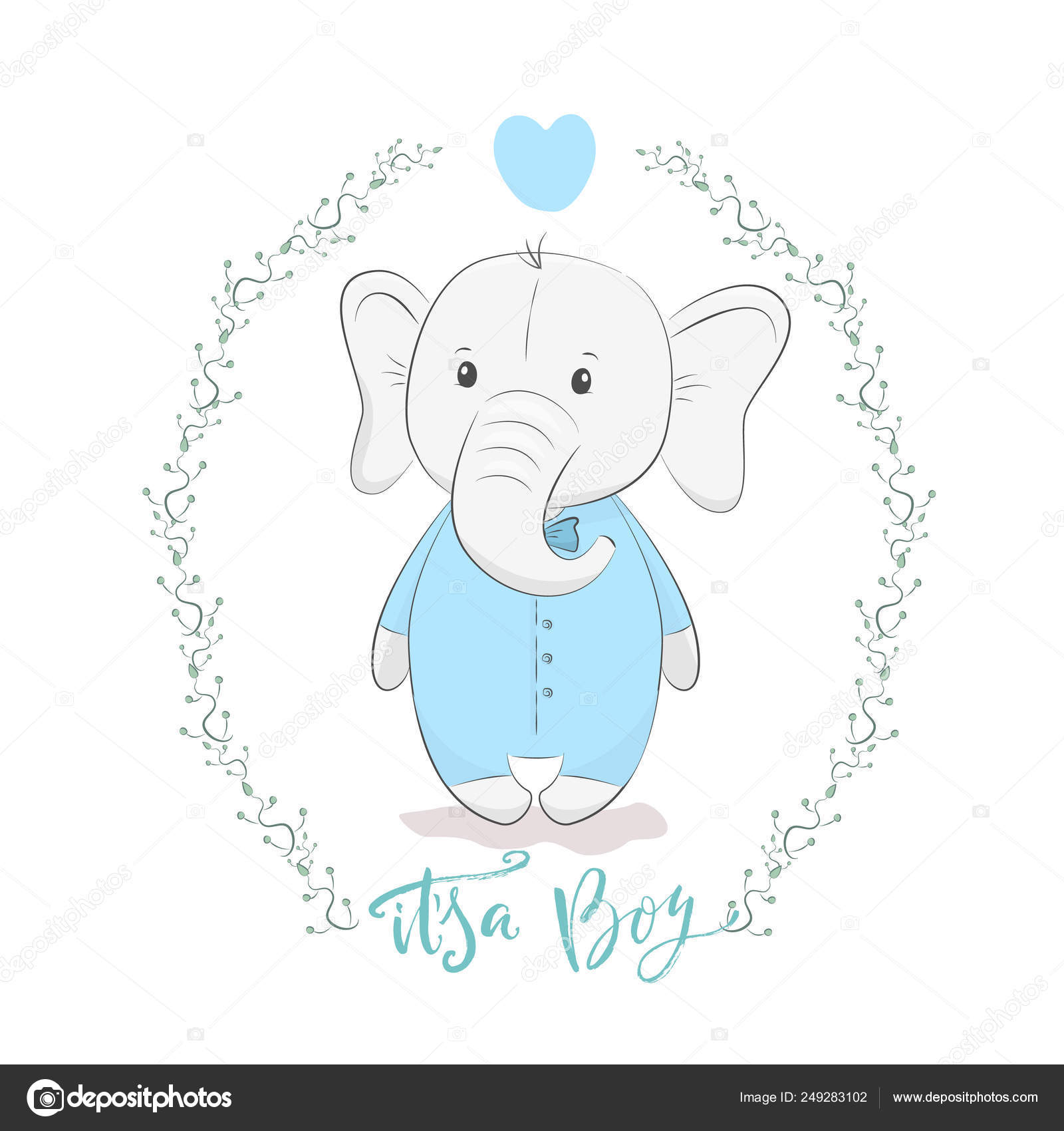 elephant invitation card
