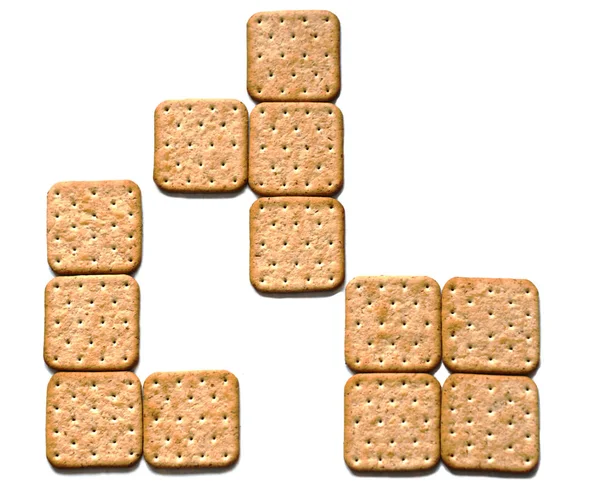 Figures of tetris made from crackers — Stock Photo, Image