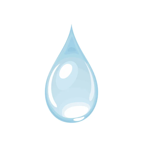 Gota Agua Aislada Sobre Fondo Blanco Ilustración Vectorial Estilo Plano — Archivo Imágenes Vectoriales