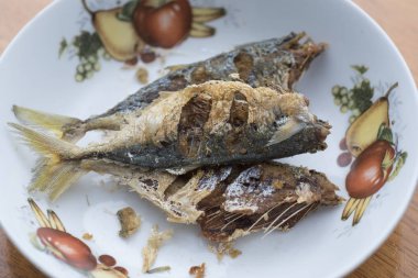 derin kızarmış uskumru plaka