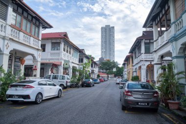 9 Eylül 2018 - Pazar etkinlik/sahne işgal Sahil Caddesi, Georgetown, Penang, Malezya.