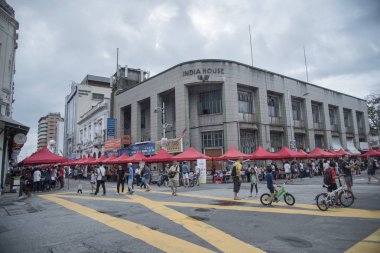 9 Eylül 2018 - Pazar etkinlik/sahne işgal Sahil Caddesi, Georgetown, Penang, Malezya.