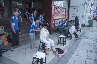 9 Eylül 2018 - Pazar etkinlik/sahne işgal Sahil Caddesi, Georgetown, Penang, Malezya.