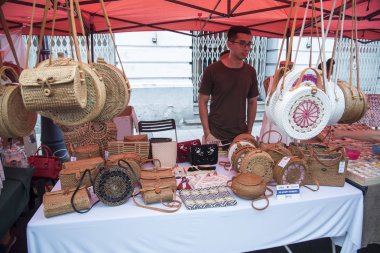 9 Eylül 2018 - Pazar etkinlik/sahne işgal Sahil Caddesi, Georgetown, Penang, Malezya.