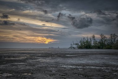 düşük tide plaj sahnesi