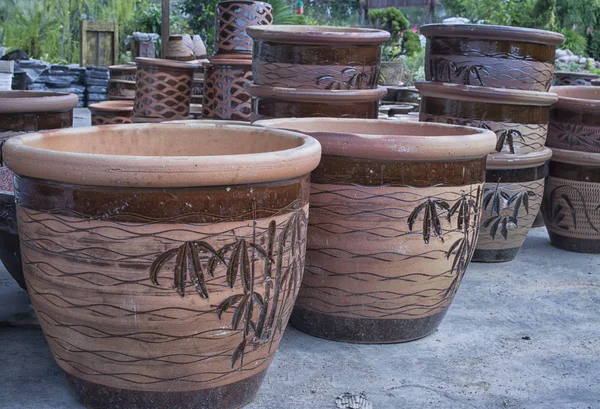 Big Decorative Designed Pottery Sale — Stock Photo, Image