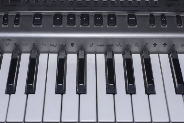 模拟音乐钢琴键 — 图库照片
