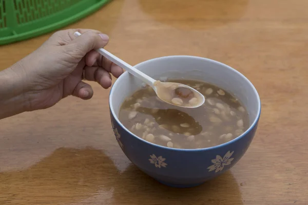 Köstliche Süße Erdnusssuppe — Stockfoto