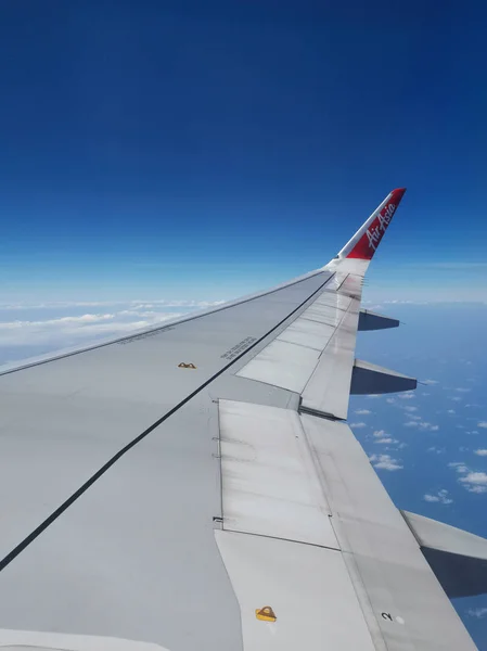 Kuala Lumpur Malasia Febrero 2019 Mirando Por Ventana Del Avión — Foto de Stock