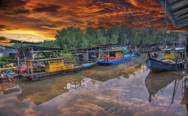 Park Rybářských Člunů Doku — Stock fotografie