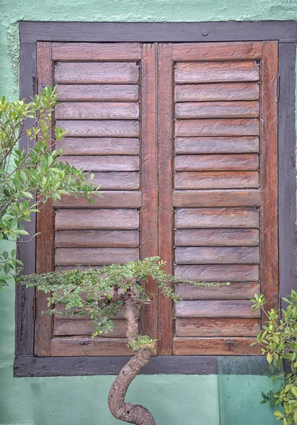 Старая Классическая Винтажная Китайская Дверь Оконная Рама — стоковое фото