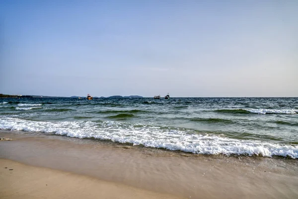 Ondas Mar Bela Praia Areia — Fotografia de Stock