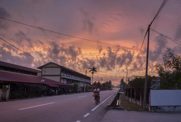Perak Malaysia April 12Th 2019 Adegan Langit Pagi Berapi Api — Stok Foto