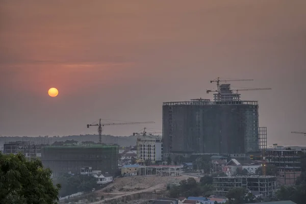 Sihanoukville Kambodja Februari 2019 Panasonic Sena Kvällen Utsikt Över Sihanoukville — Stockfoto