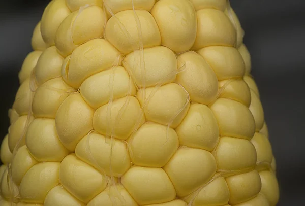 Closeup View Uncooked Sweetcorn Flesh — Stock Photo, Image