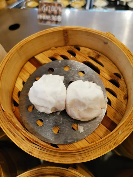 Variétés Délicieux Plats Chinois Cuits Vapeur Frits Viande Aux Légumes — Photo