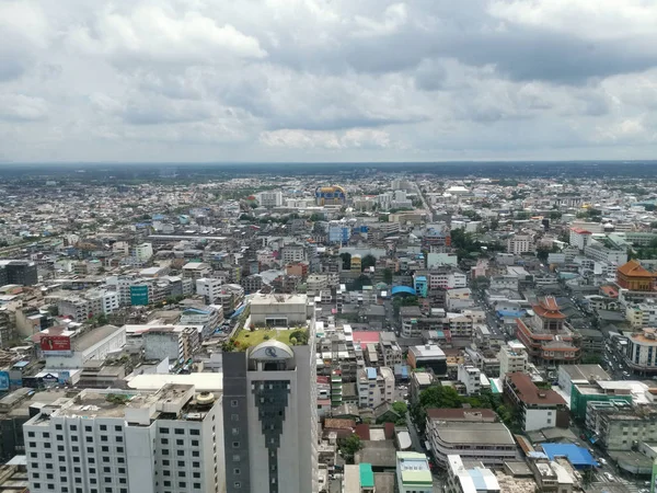 Hatyai Tailândia Junho 2019 Vista Paisagem Cidade Com Céu Nublado — Fotografia de Stock