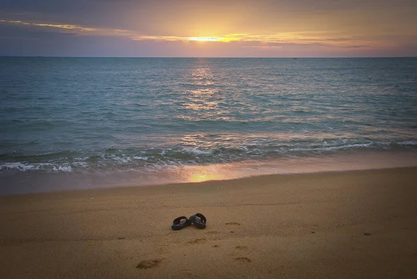 Sen Kväll Den Vackra Sunset Beach — Stockfoto