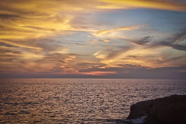 Late Evening Beautiful Sunset Beach — Stock Photo, Image