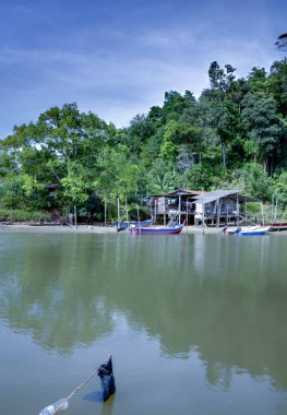 balıkçılık limanında veya plajda manzara