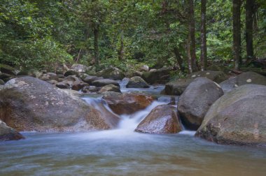 yavaş deklanşör hız kamerası ile çekilen akan su akışı