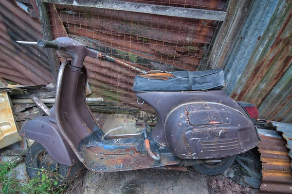 Kampong Koh Perak Malaysia May 2018 Piles Unrepairable Wreckage Motorcycle — Stock Photo, Image