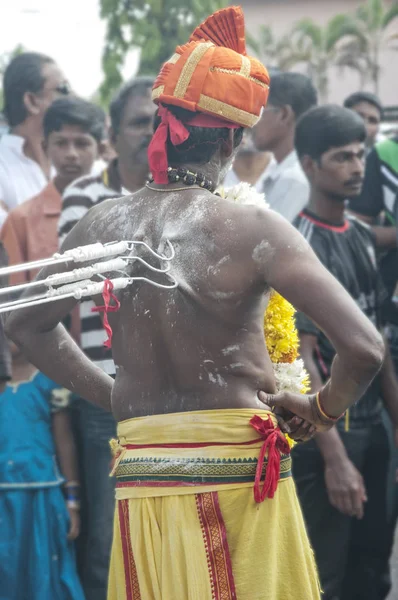 Perak Malaisie Avril 2018 Scène Procession Indienne Lors Festival Thaipusam — Photo