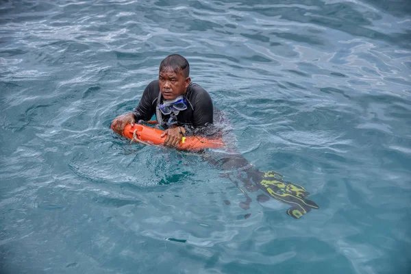 Trengganu Малайзія Червня 2019 Активність Людей Підводне Плавання Синє Чисте — стокове фото