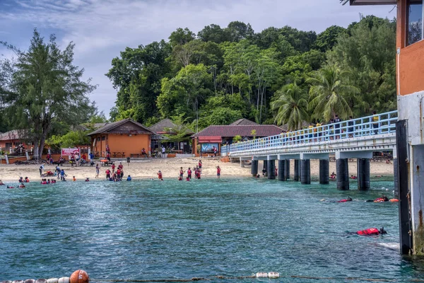 Trengganu Malásia Junho 2019 Vista Panorâmica Atividade Turista Desfrutando Local — Fotografia de Stock