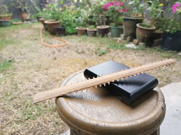 Kılıç Balığı Üst Çene Bıçak Bedensel Parçası Rostal Kemik — Stok fotoğraf