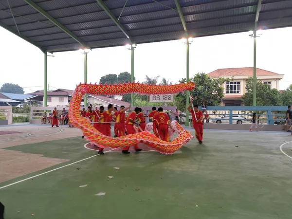 Perak Malaysia September 2019 Chinesen Feiern Herbstfest Mit Löwen Und — Stockfoto