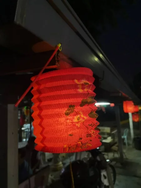 Lanterns Hanging Ceiling Night — Stock Photo, Image