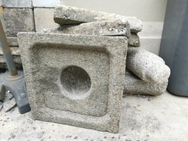 yerde bırakılan harç granit öğütücü